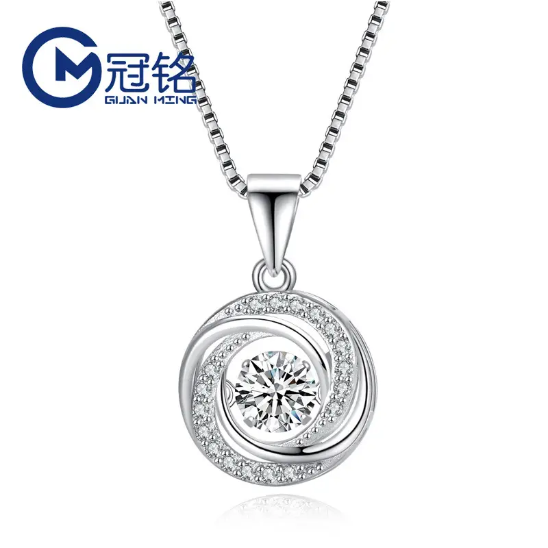 Crown Inscribed Silver Pendant Necklace for Women - Image 7
