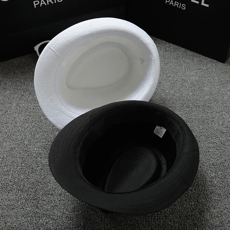 Brown Plain Cloth Jazz Hat for Men Women - Image 17