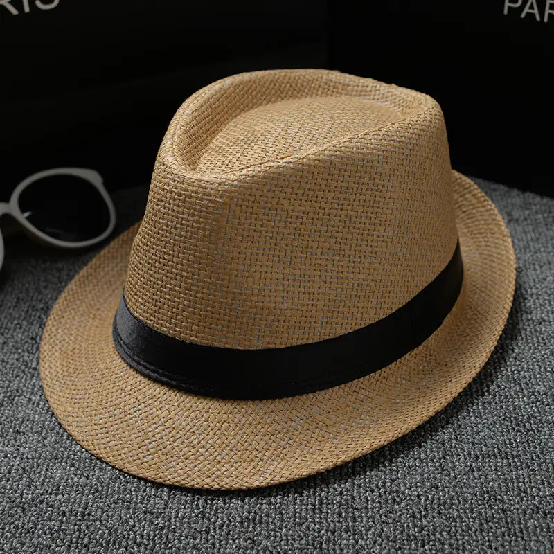 Brown Plain Cloth Jazz Hat for Men Women - Image 13