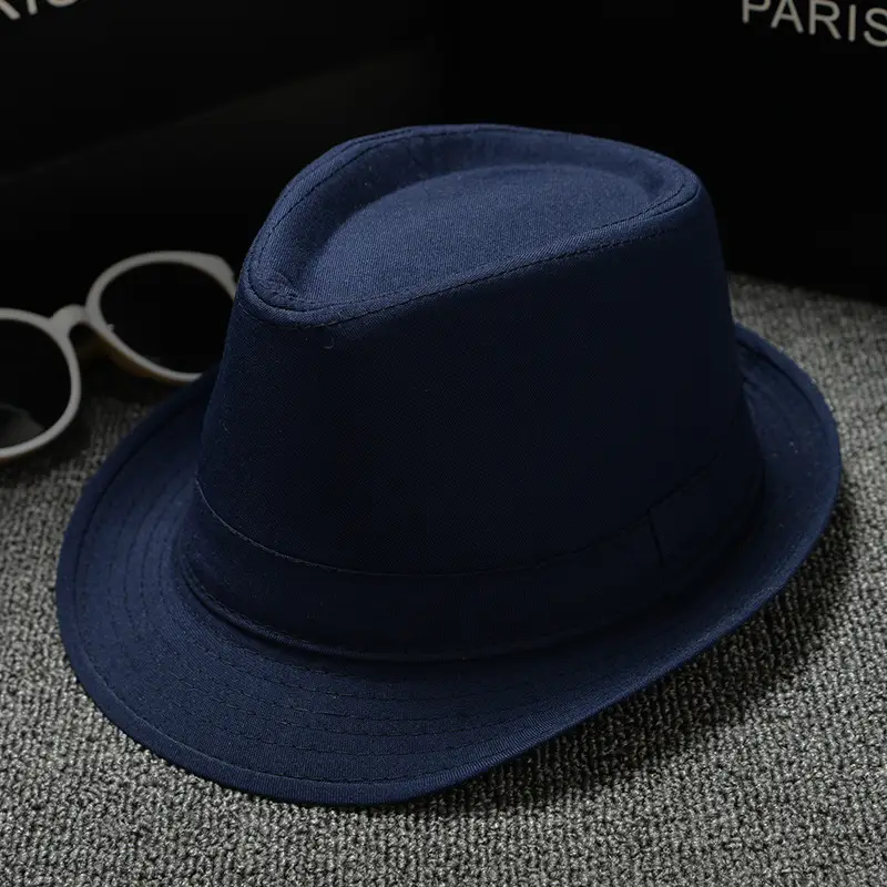 Brown Plain Cloth Jazz Hat for Men Women - Image 6