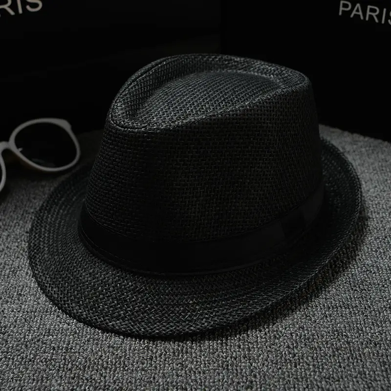 Brown Plain Cloth Jazz Hat for Men Women - Image 8