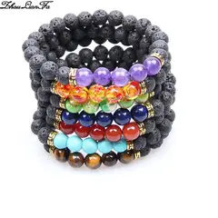 Purple Frosted Agate Bracelet with Crystal Charm — feature 15