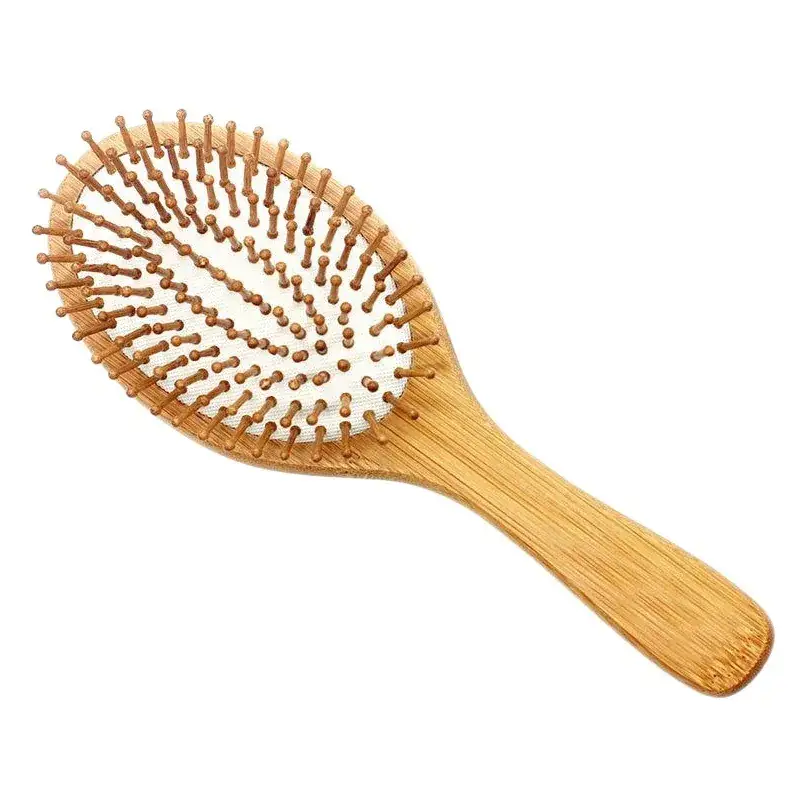 Wooden Hair Brush Red 25.8cm Compact Scalp Comb