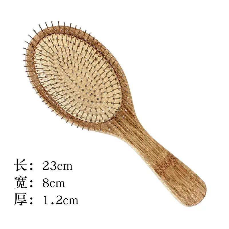 Wooden Hair Brush Red 25.8cm Compact Scalp Comb - Image 6