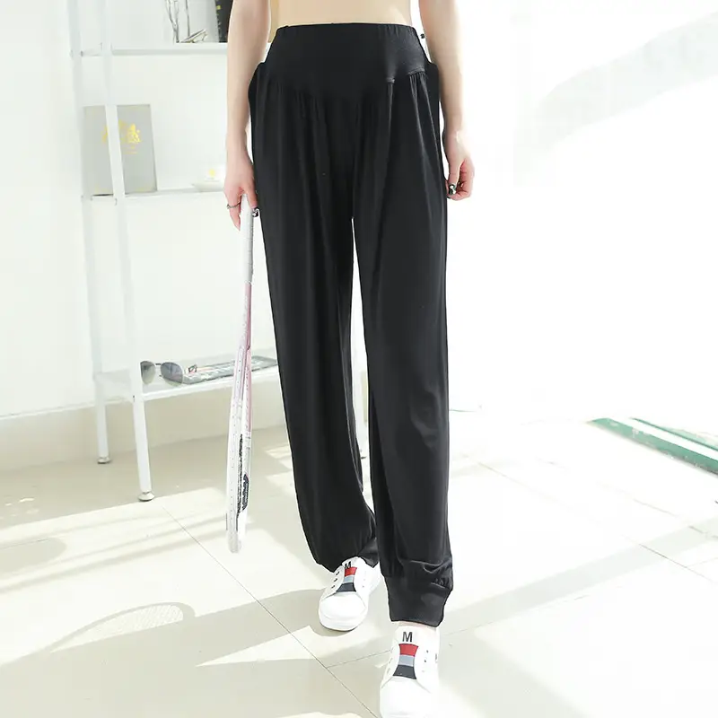 Women's Black Wide Leg Pants High Waist Loose Girdle Spring Summer — feature 22