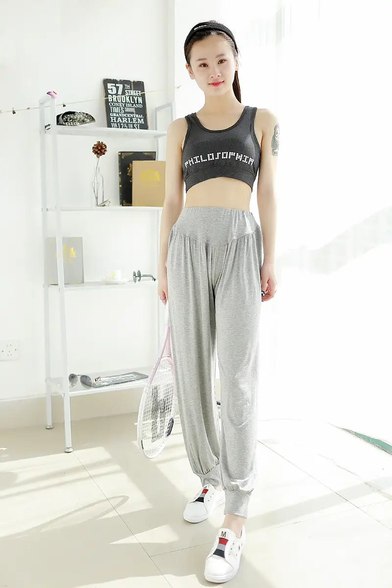 Women's Black Wide Leg Pants High Waist Loose Girdle Spring Summer — feature 28
