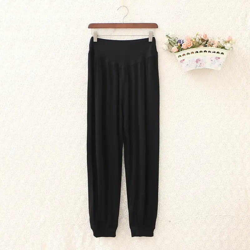 Women's Black Wide Leg Pants High Waist Loose Girdle Spring Summer — feature 33