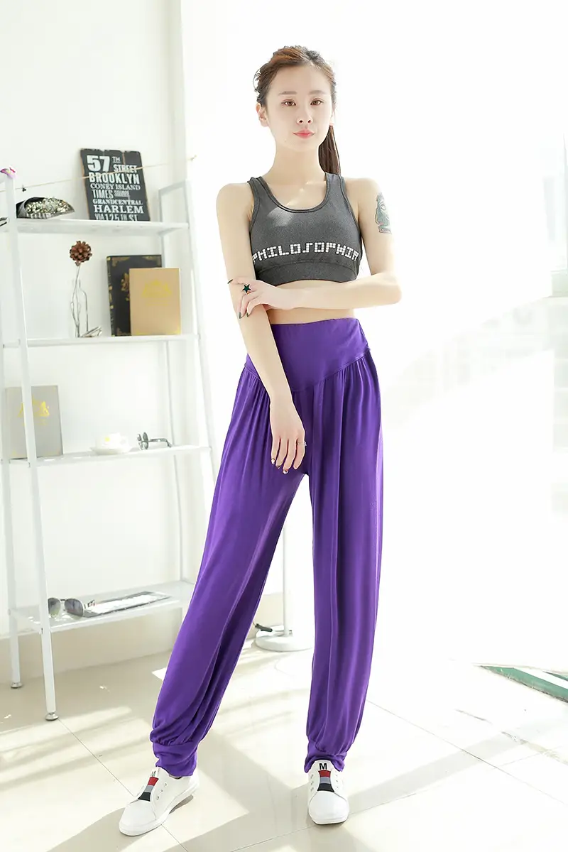 Women's Black Wide Leg Pants High Waist Loose Girdle Spring Summer — feature 6