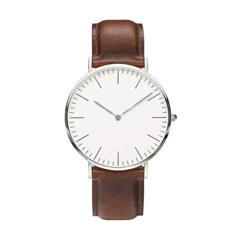 Brown Leather Belt Quartz Watch for Women - Image 4