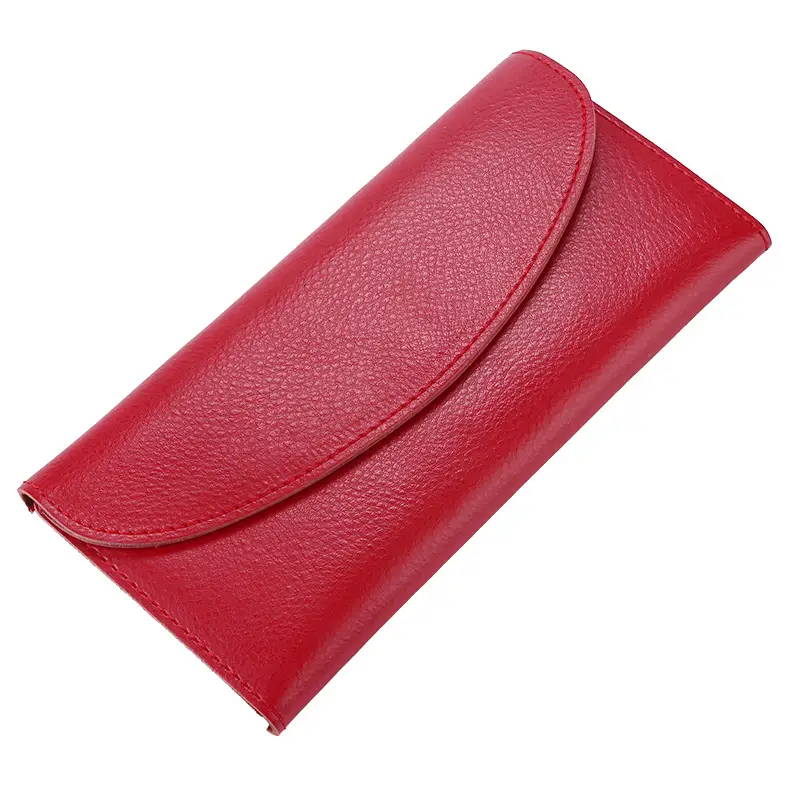 Real Cowhide Simple Women's Wallet Fashion Functional Wallet Long Clutch QB-02