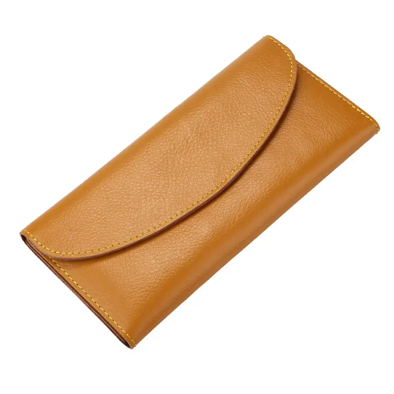 Real Cowhide Simple Women's Wallet Fashion Functional Wallet Long Clutch QB-02