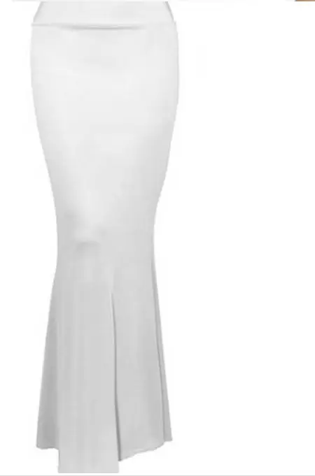 Plus Size Hip-Hugging Fishtail Skirt Red — feature 1