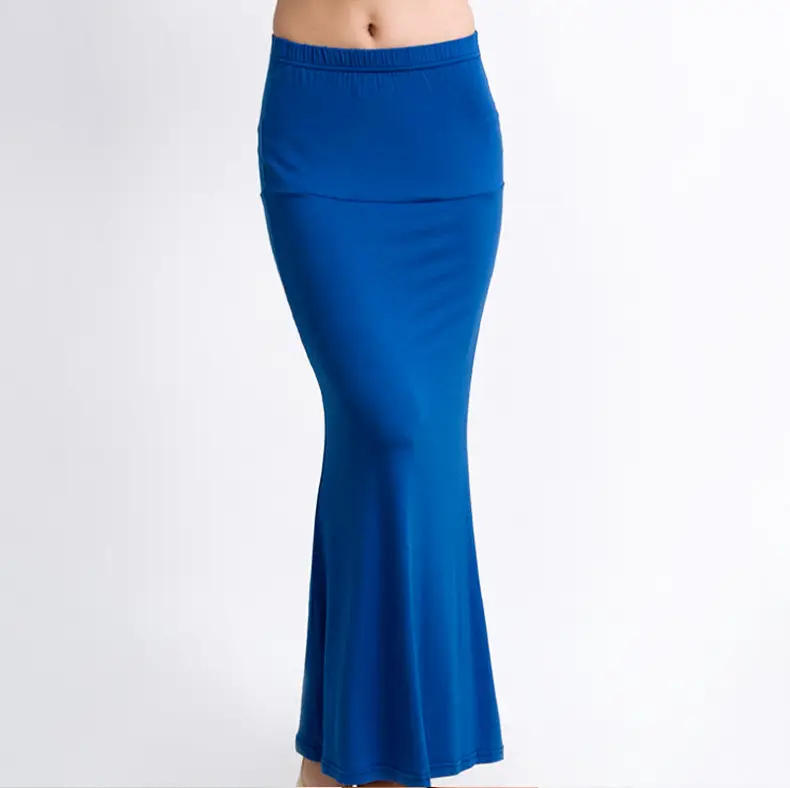 Plus Size Hip-Hugging Fishtail Skirt Red — feature 5