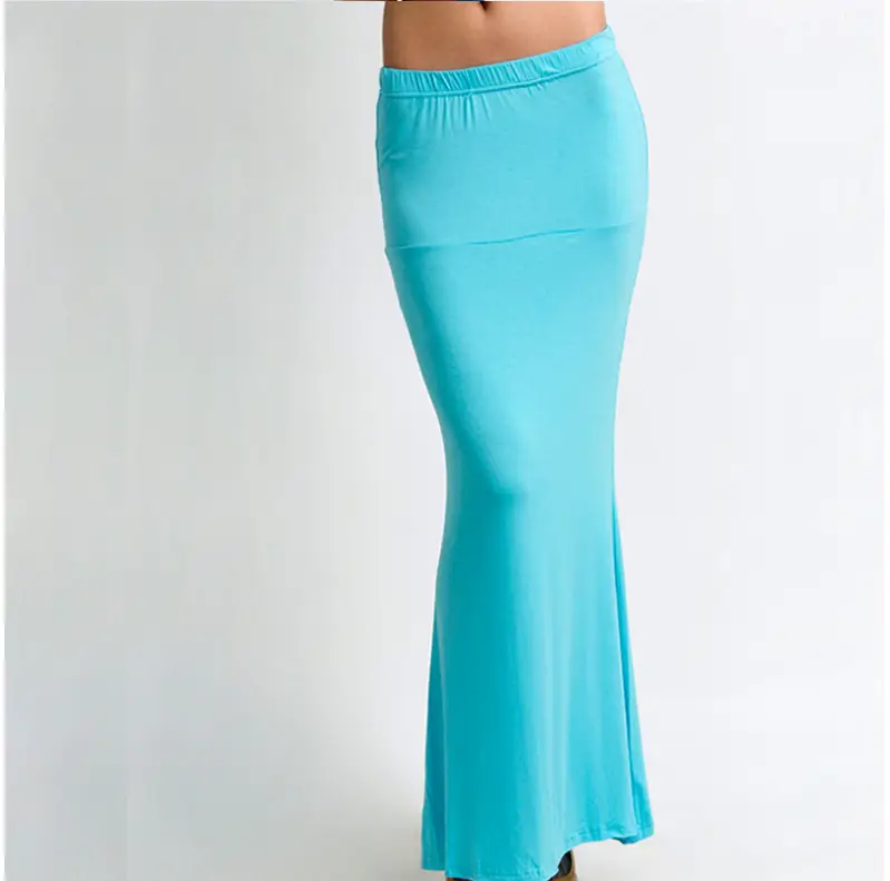 Plus Size Hip-Hugging Fishtail Skirt Red — feature 7