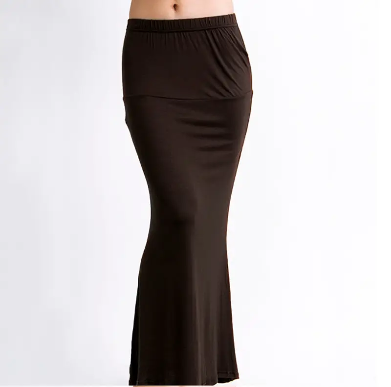Plus Size Hip-Hugging Fishtail Skirt Red — feature 8
