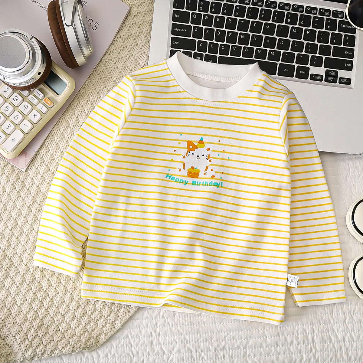 Children's Yellow Bunny Long Sleeve T-Shirt - Image 2