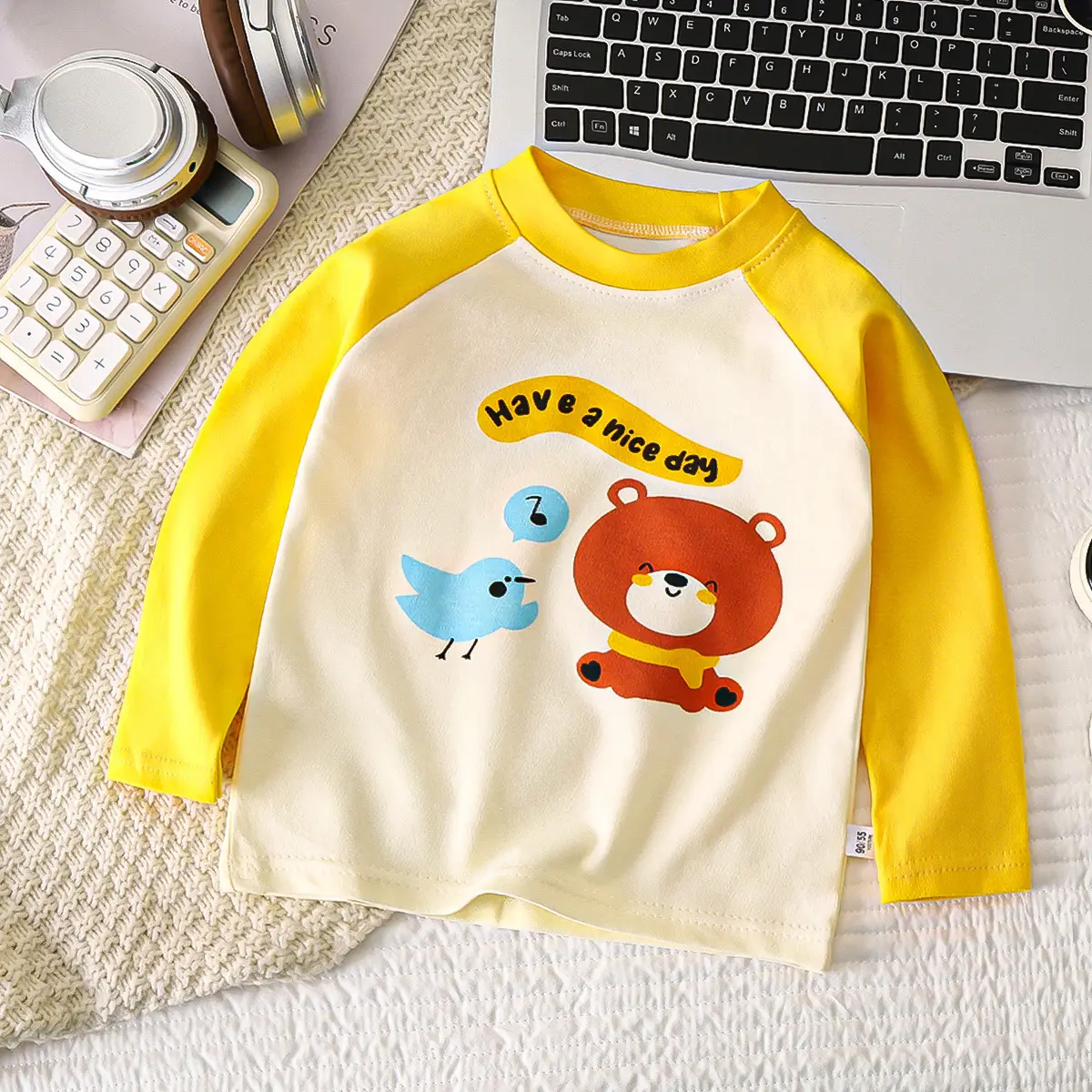 Children's Yellow Bunny Long Sleeve T-Shirt - Image 6