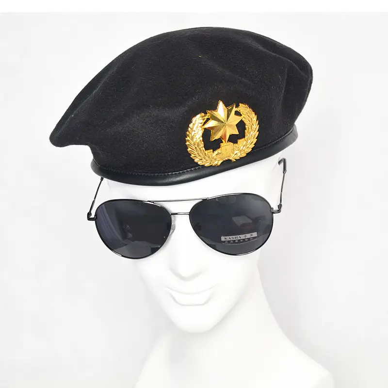 Blue Woolen Security Cap with Gold Emblem - Image 39