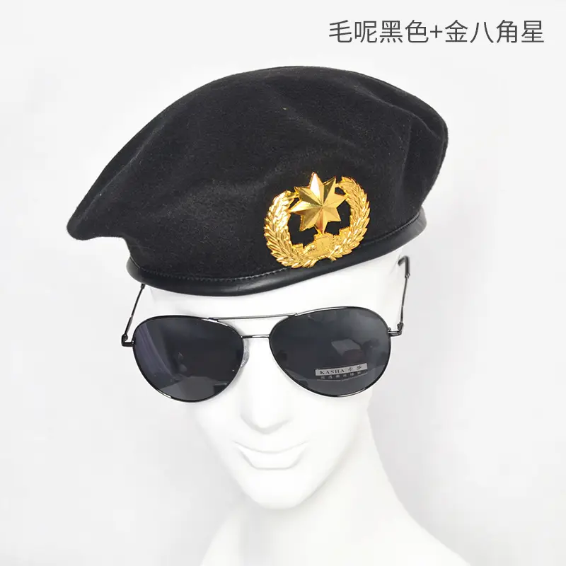 Blue Woolen Security Cap with Gold Emblem - Image 14