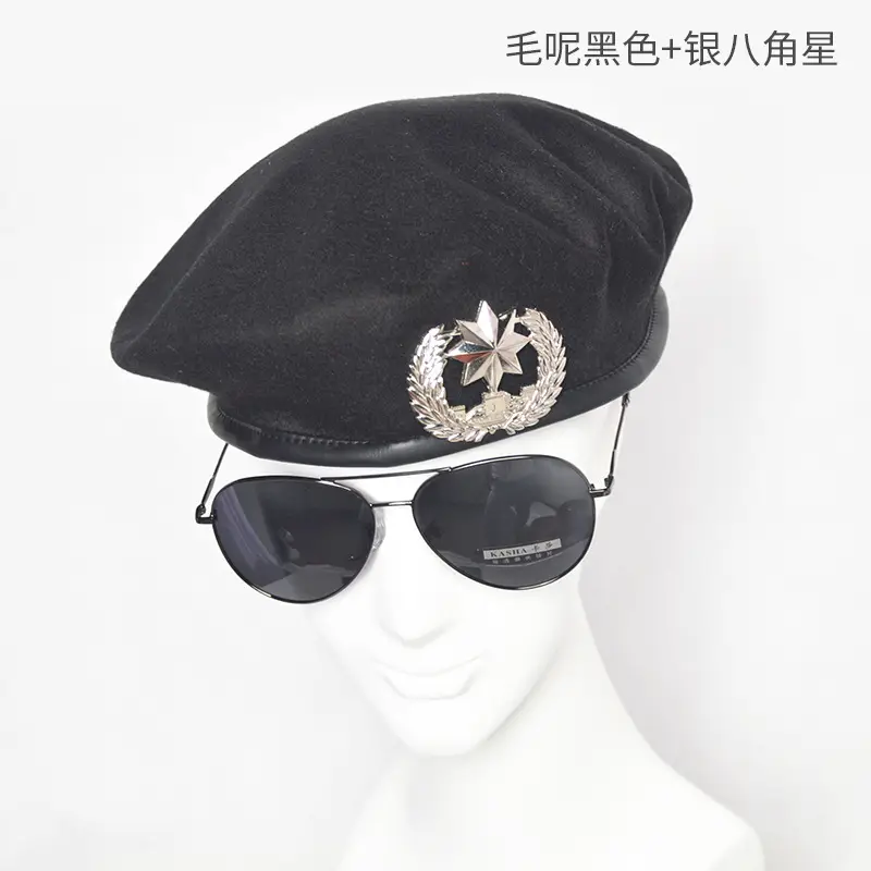 Blue Woolen Security Cap with Gold Emblem - Image 15
