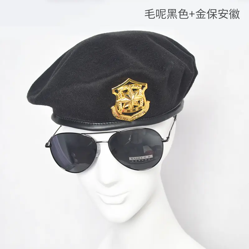 Blue Woolen Security Cap with Gold Emblem - Image 16