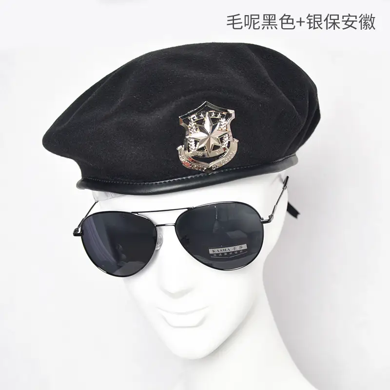 Blue Woolen Security Cap with Gold Emblem - Image 17