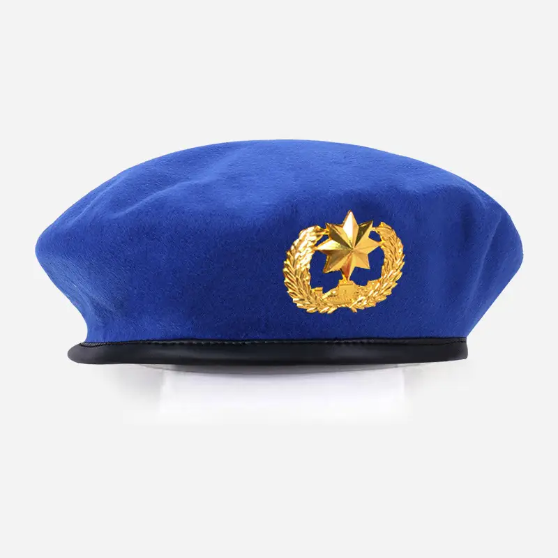 Blue Woolen Security Cap with Gold Emblem - Image 18