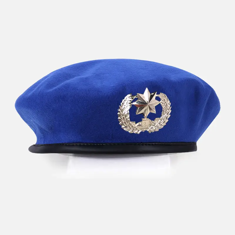 Blue Woolen Security Cap with Gold Emblem - Image 21