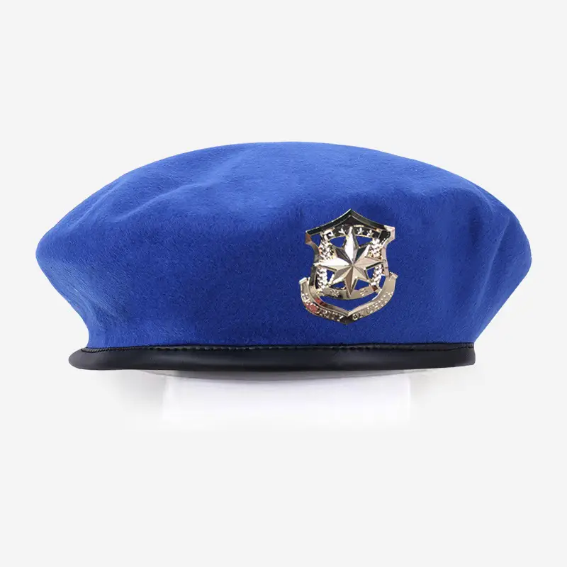 Blue Woolen Security Cap with Gold Emblem - Image 22