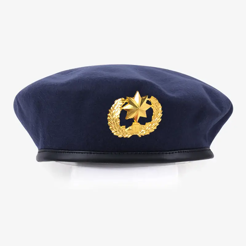 Blue Woolen Security Cap with Gold Emblem - Image 23
