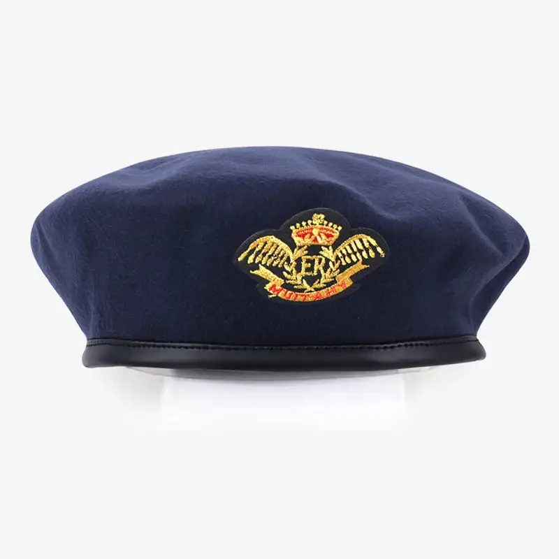 Blue Woolen Security Cap with Gold Emblem - Image 25