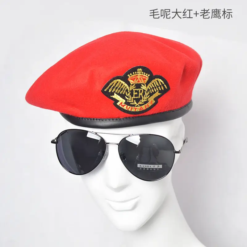 Blue Woolen Security Cap with Gold Emblem - Image 7