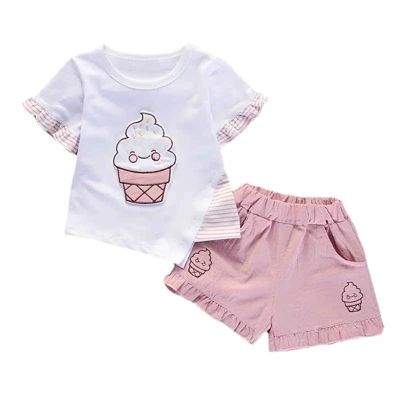 2024 Korean Summer Boys Girls Cotton Cherry Shorts Set - Image 6