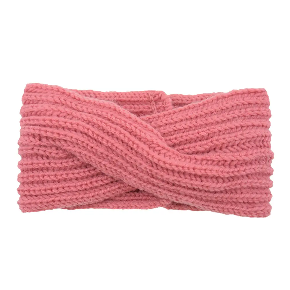 Red Knitted Wool Headband for Women Men Winter Warm Ear Protection - Image 12