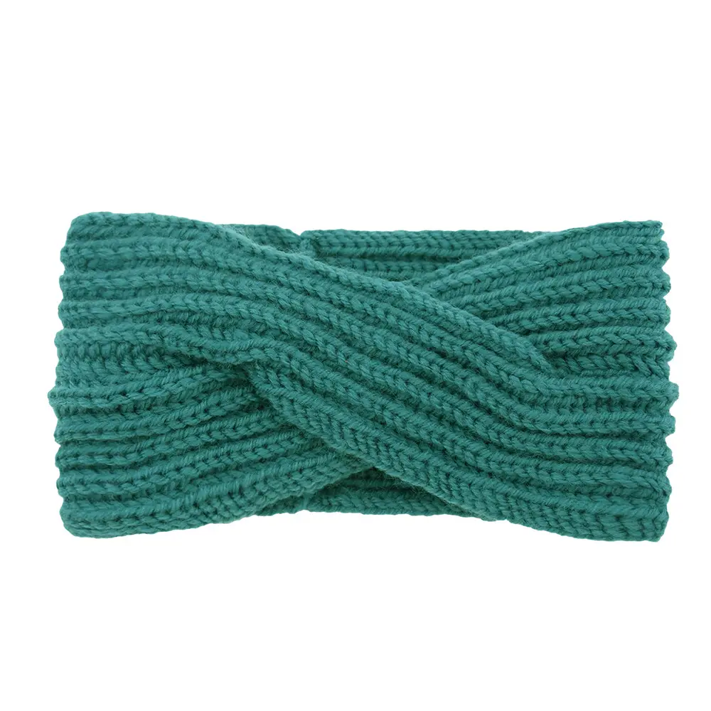 Red Knitted Wool Headband for Women Men Winter Warm Ear Protection - Image 5