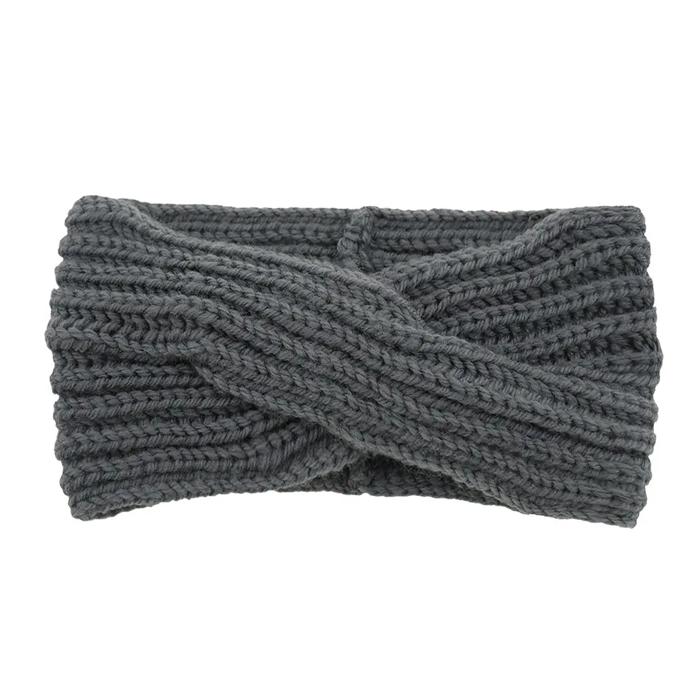 Red Knitted Wool Headband for Women Men Winter Warm Ear Protection - Image 7