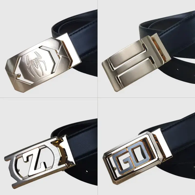 Men's Genuine Leather Belt with Silver Buckle - Image 13