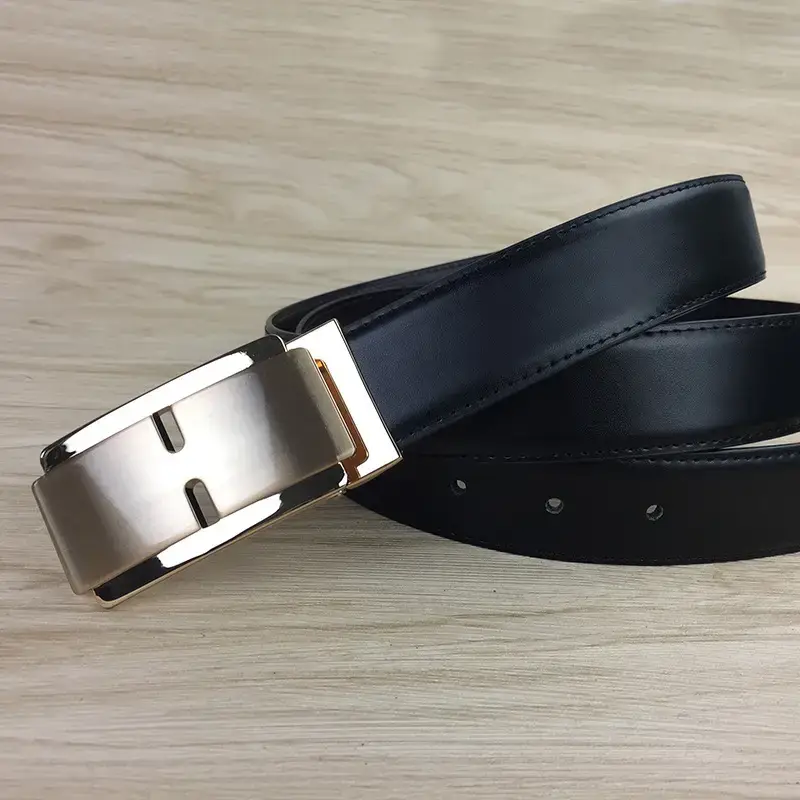 Men's Genuine Leather Belt with Silver Buckle - Image 14