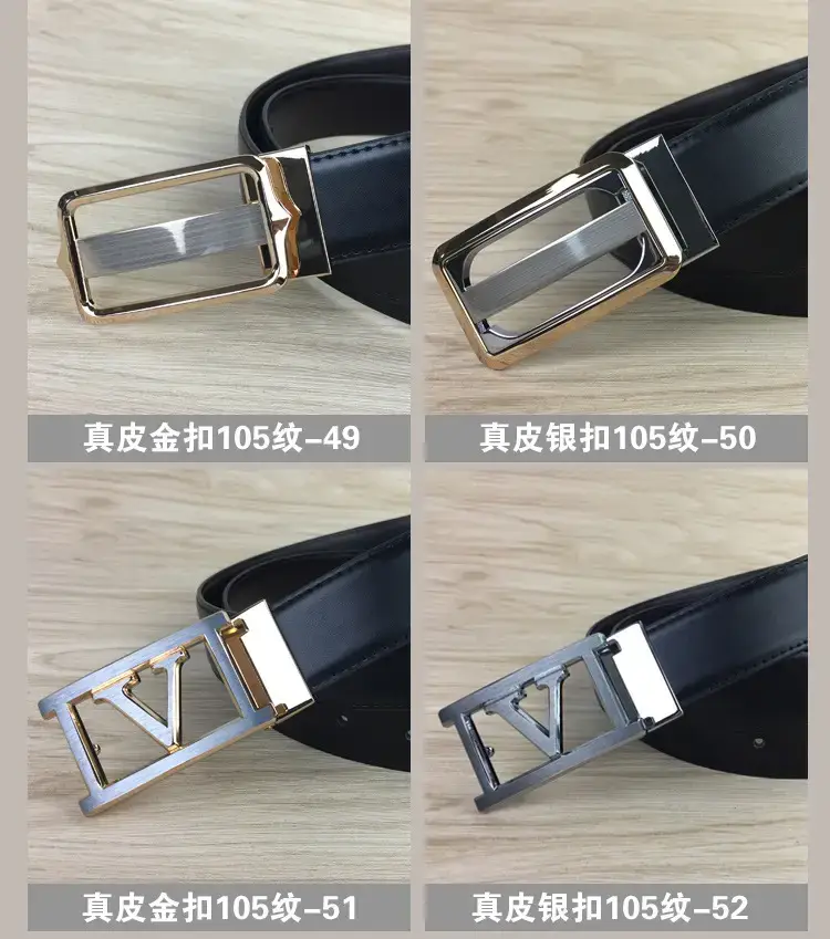 Men's Genuine Leather Belt with Silver Buckle — feature 10