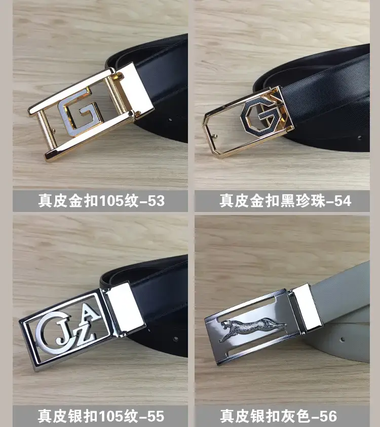 Men's Genuine Leather Belt with Silver Buckle — feature 11