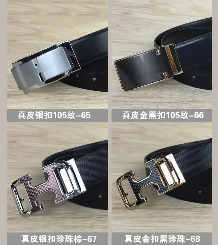 Men's Genuine Leather Belt with Silver Buckle — feature 13