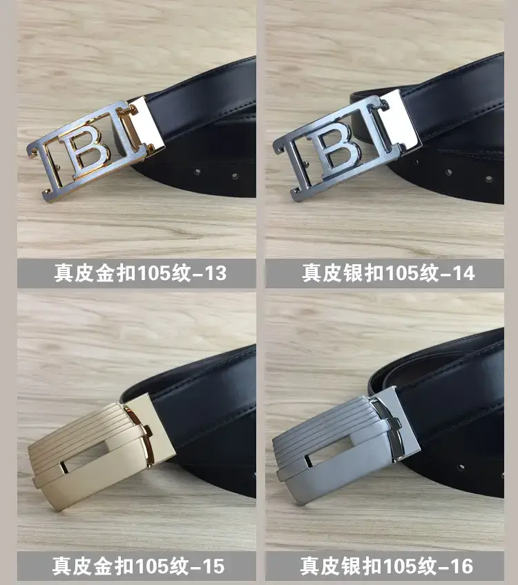 Men's Genuine Leather Belt with Silver Buckle — feature 5