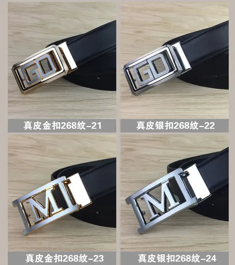 Men's Genuine Leather Belt with Silver Buckle — feature 6