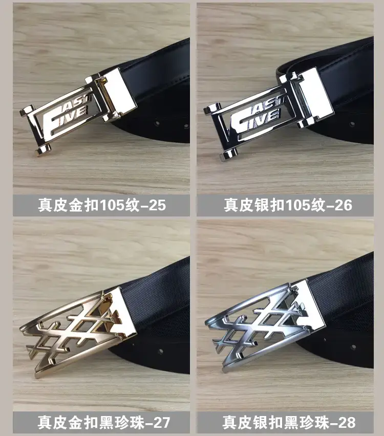 Men's Genuine Leather Belt with Silver Buckle — feature 7