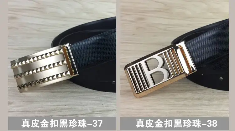 Men's Genuine Leather Belt with Silver Buckle — feature 9