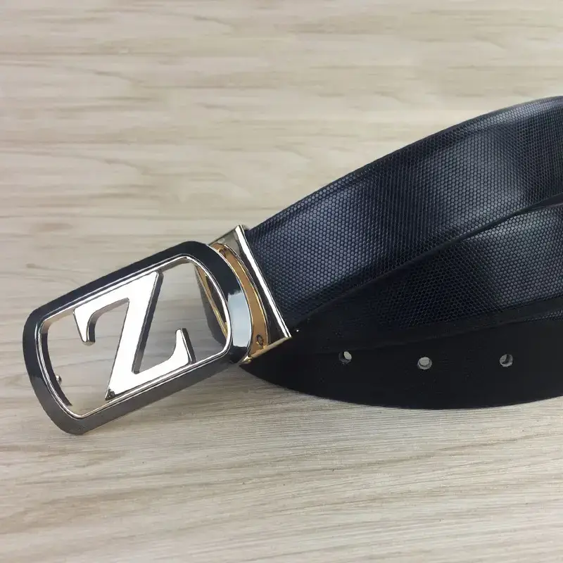Men's Genuine Leather Belt with Silver Buckle - Image 11