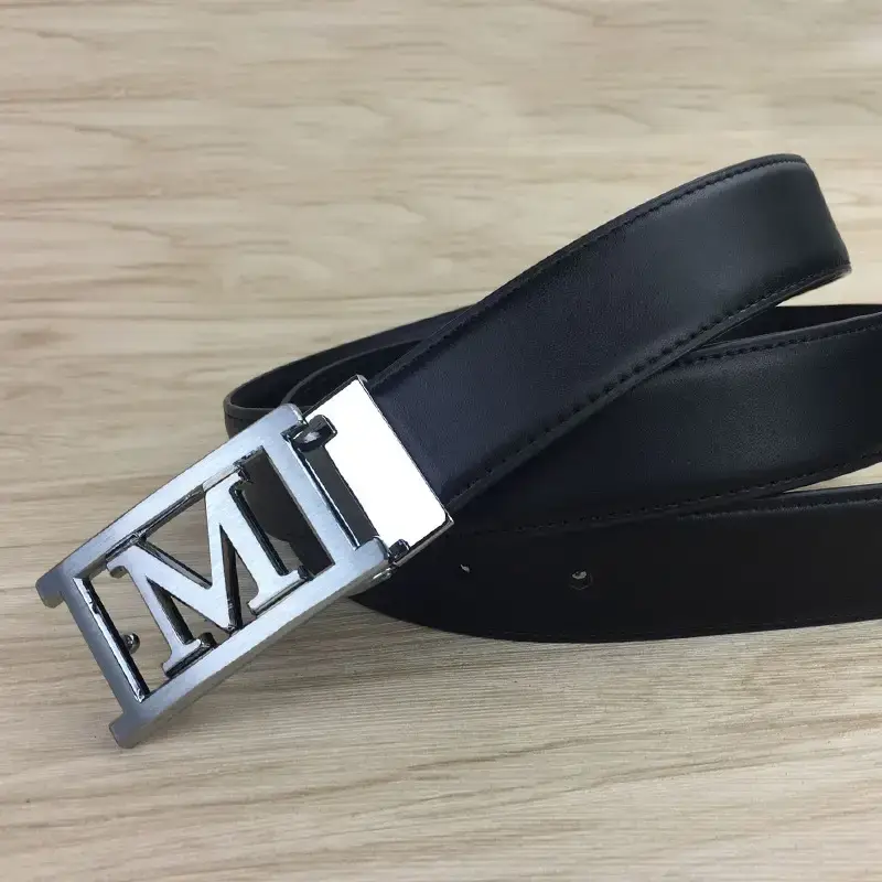Men's Genuine Leather Belt with Silver Buckle - Image 6