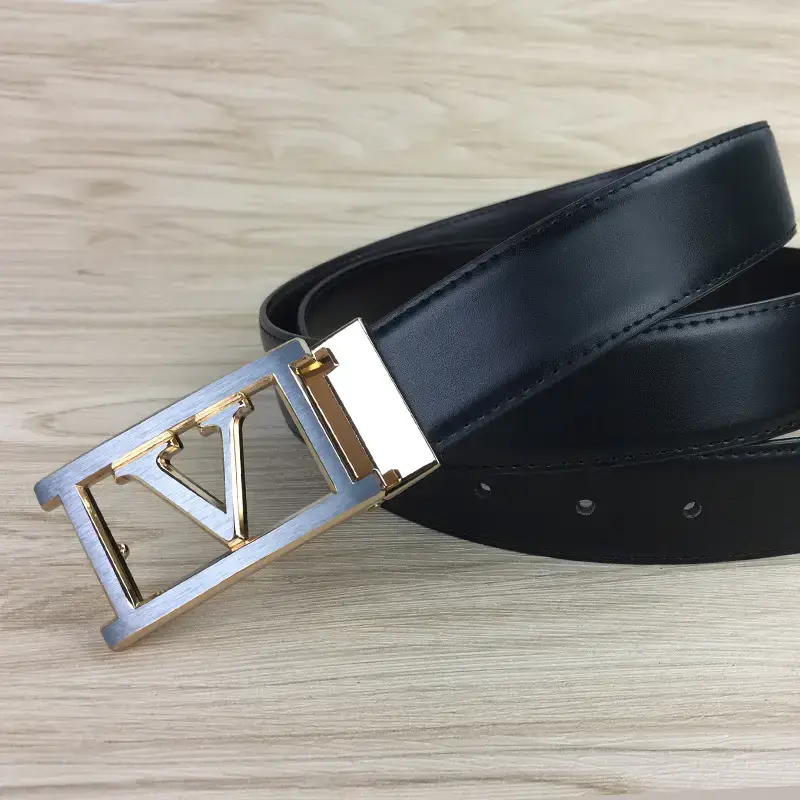 Men's Genuine Leather Belt with Silver Buckle - Image 8