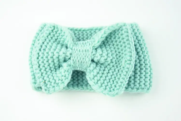 Knitted Wool Bow Ear Protector Headband for Women - Image 6