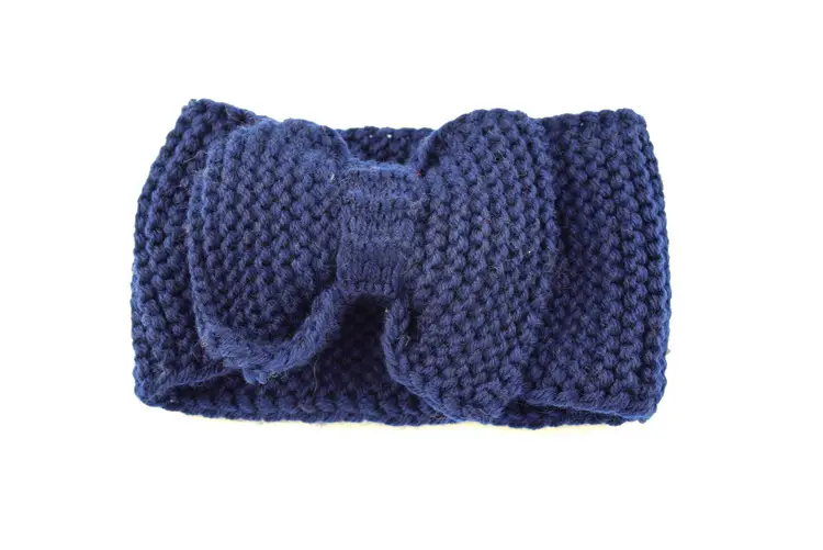Knitted Wool Bow Ear Protector Headband for Women - Image 7